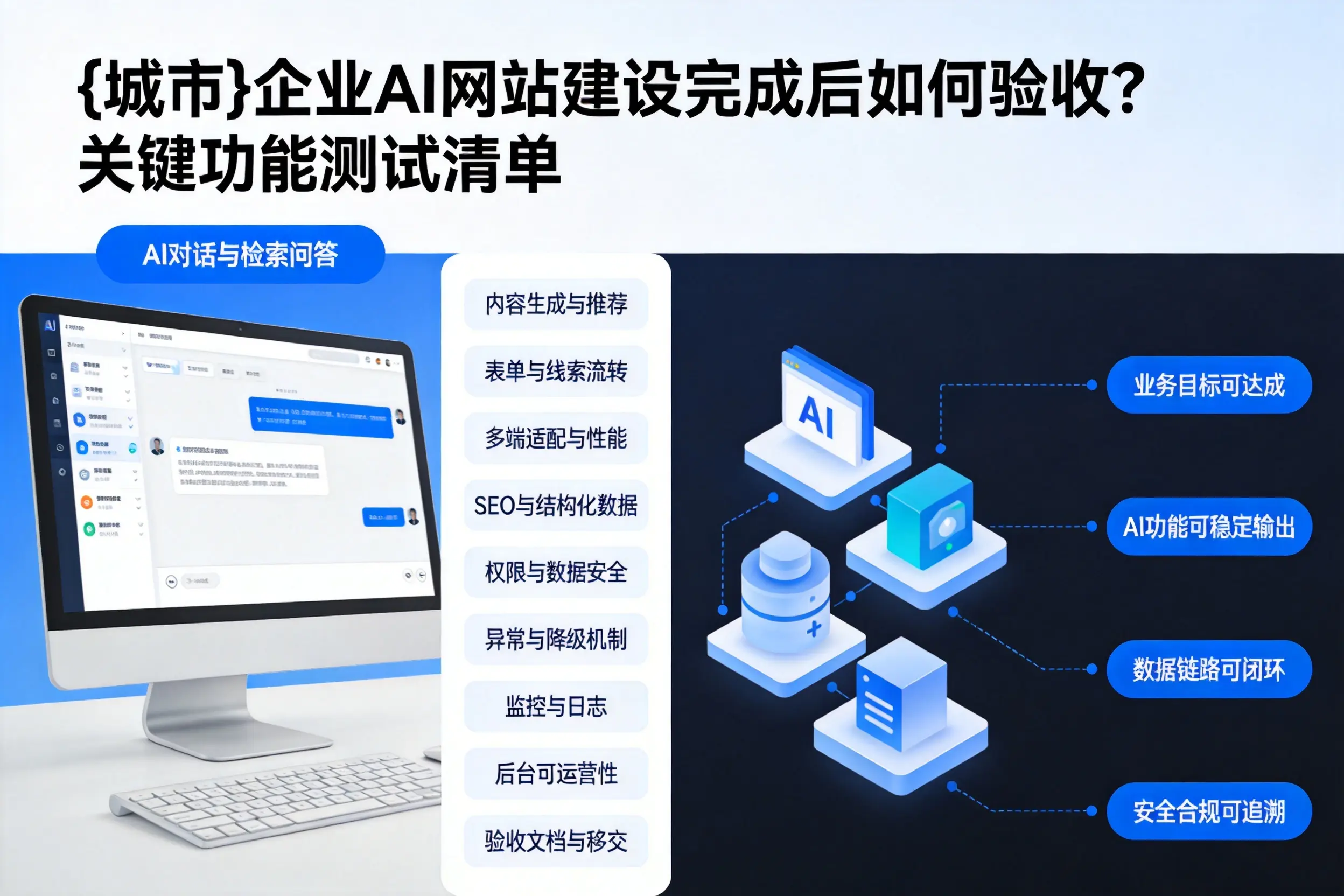 武威企业AI网站建设完成后如何验收？关键功能测试清单