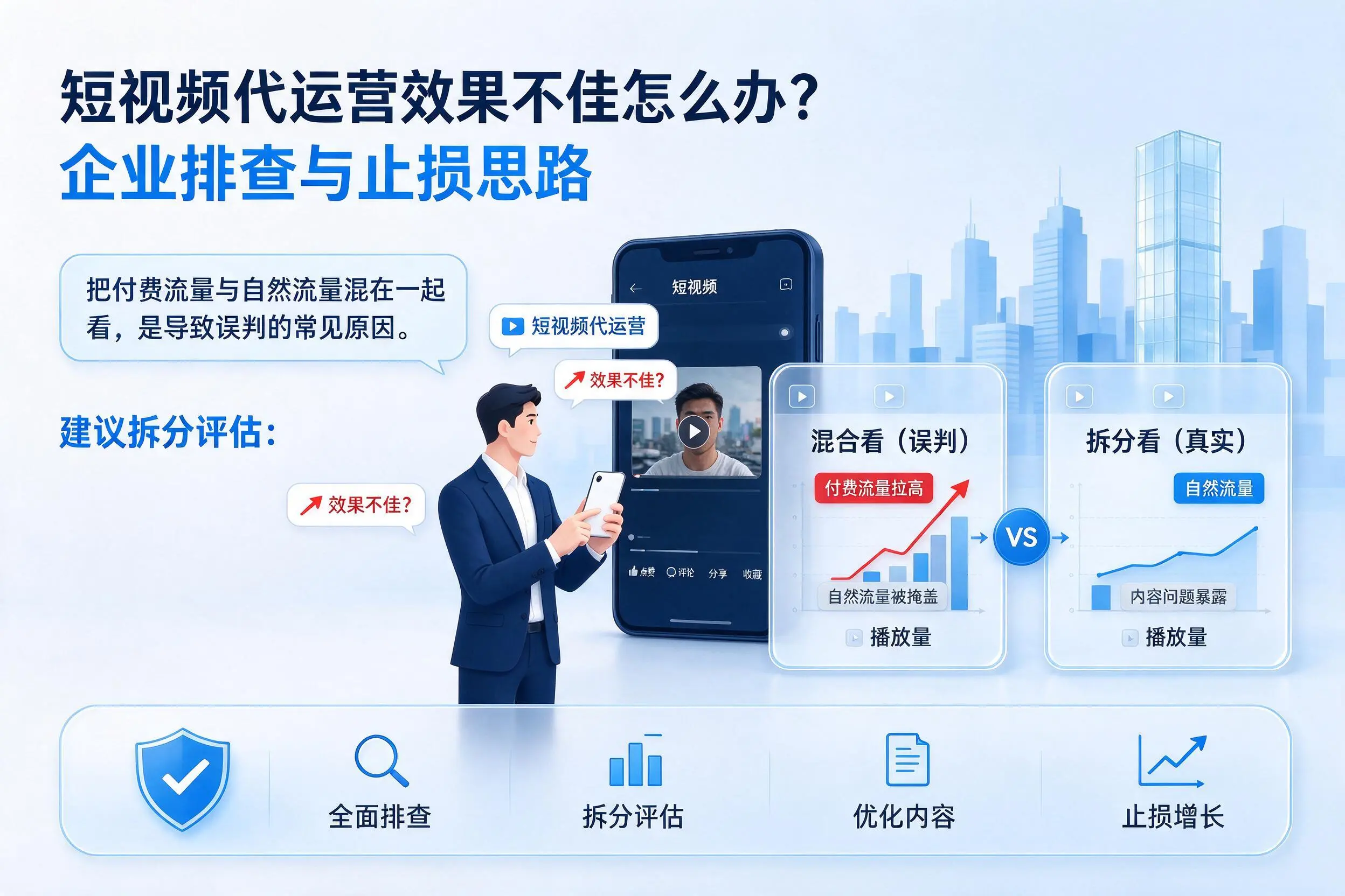 短视频代运营效果不佳怎么办？武威企业排查与止损思路