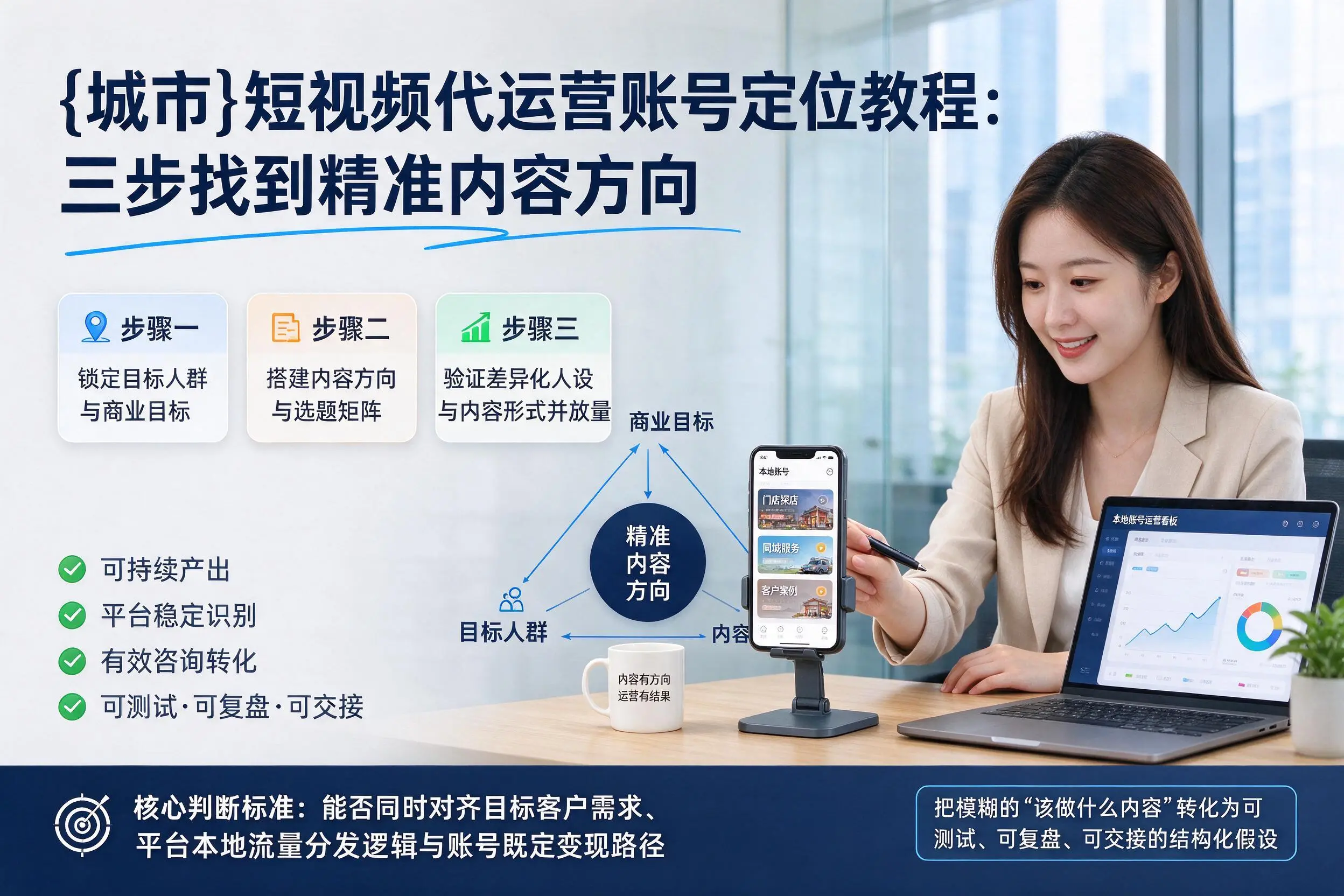 武威短视频代运营账号定位教程：三步找到精准内容方向