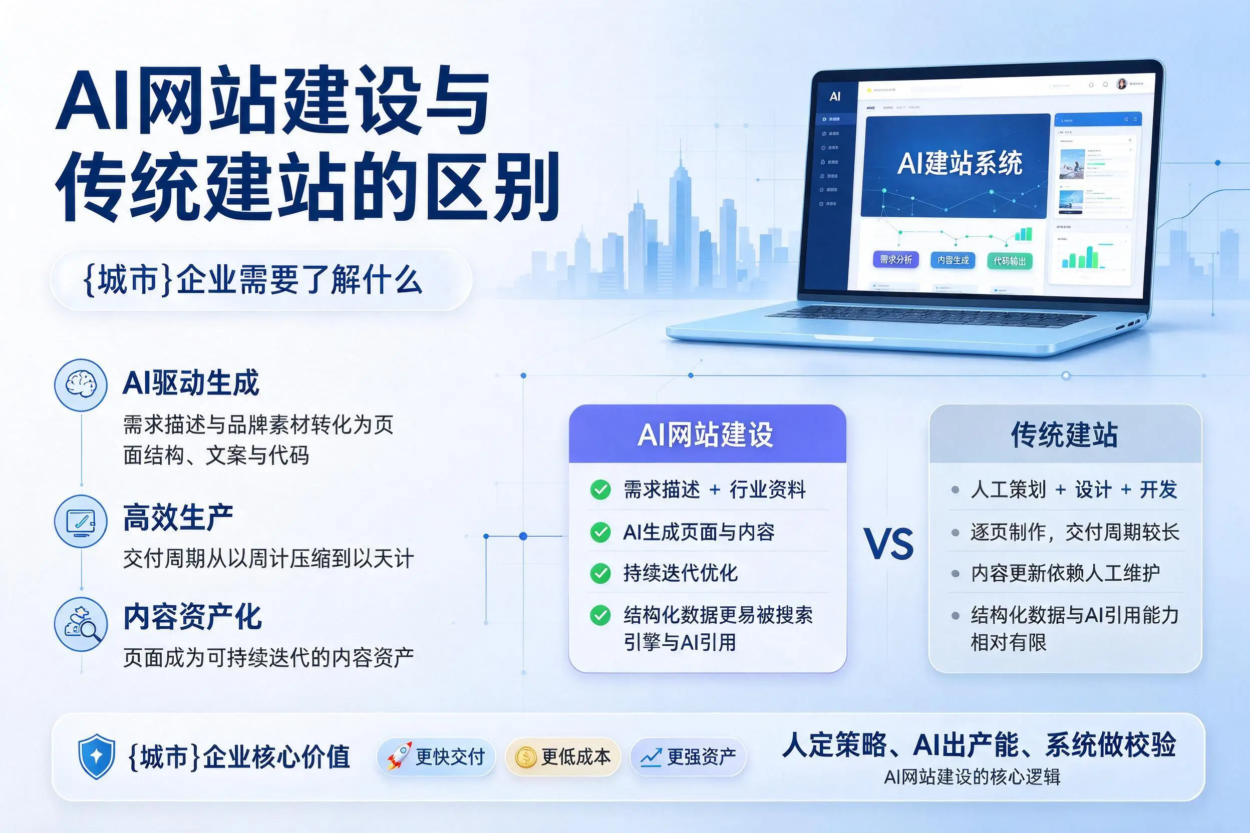 AI网站建设与传统建站的区别，武威企业需要了解什么