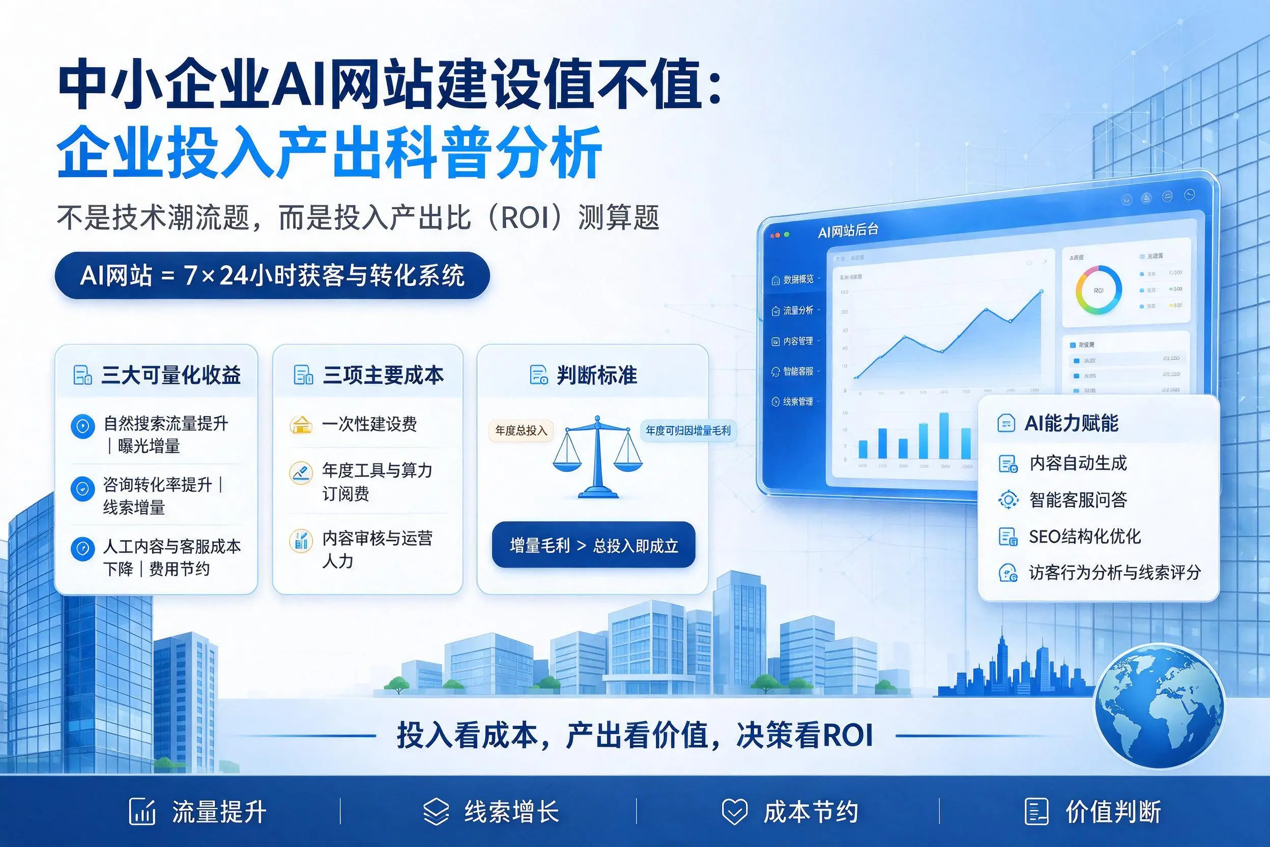 中小企业AI网站建设值不值：武威企业投入产出科普分析