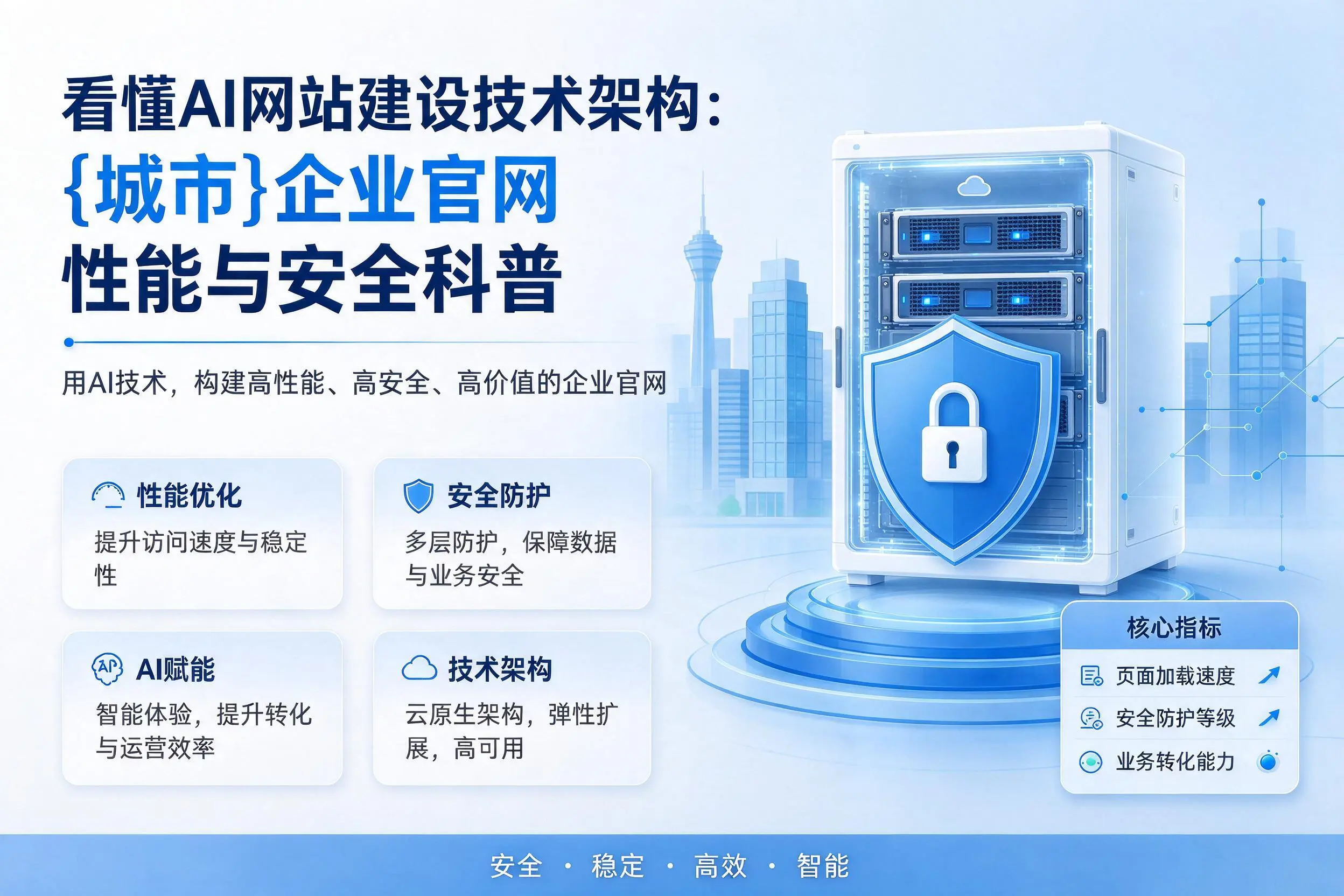 看懂AI网站建设技术架构：武威企业官网性能与安全科普