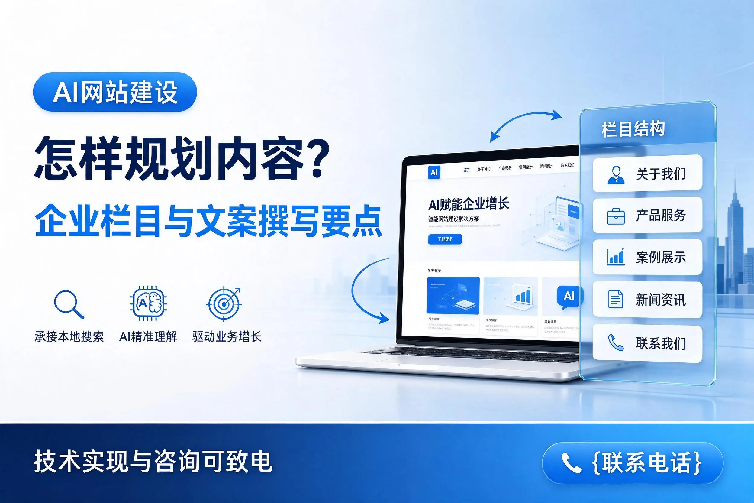 AI网站建设怎样规划内容?武威企业栏目与文案撰写要点
